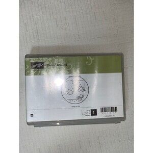 RARE Vintage Stampin Up Fishin Around Mounted Block Card Scrapbook Craft Bowl